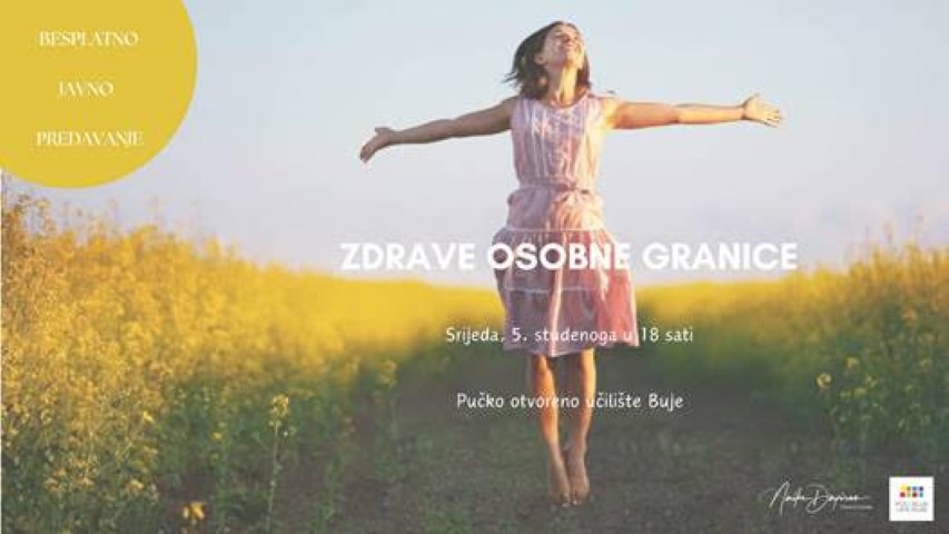 Besplatno predavanje za građane u POU Buje: Zdrave osobne granice